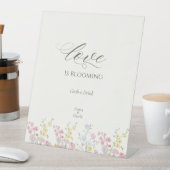 Boho-Botanik-Wildblumen-Hochzeitstisch-Schild Sockelschild (In Situ)