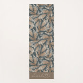 Boho Botanische Blätter Personalisiert Yogamatte (Vorderseite)