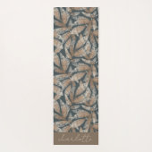 Boho Botanische Blätter Personalisiert Yogamatte (Rückseite)