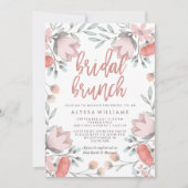 Boho Botanische Blume Bridal Brunch Einladung (Vorderseite)