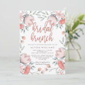 Boho Botanische Blume Bridal Brunch Einladung (Stehend Vorderseite)