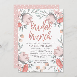 Boho Botanische Blume Bridal Brunch Einladung
