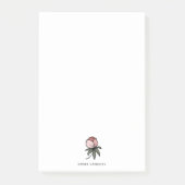 Boho Botanische Blume Post-it Klebezettel (Vorderseite)