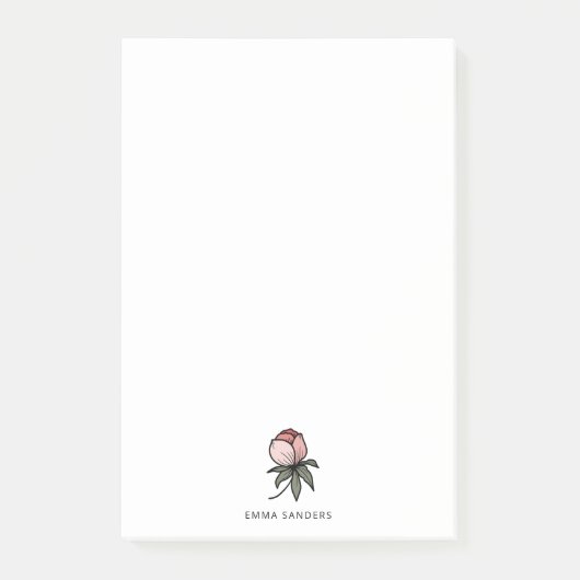 Boho Botanische Blume Post-it Klebezettel (Vorderseite)