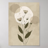 Boho Botanische Blume Poster (Vorne)