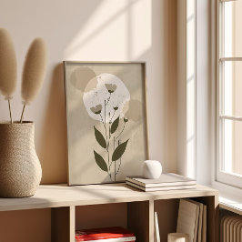 Boho Botanische Blume Poster