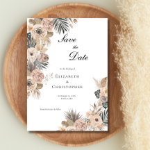 Boho-Botanische Blumige Blumen Beige Rosenrot Hoch