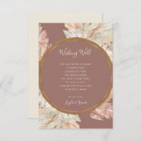 Boho Botanische Dusty Rose Hochzeit wünschend gut