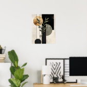 Boho-Botanische Geometrische Illustration Poster (Heimbüro)
