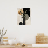 Boho-Botanische Geometrische Illustration Poster (Küche)