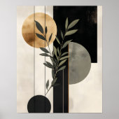 Boho-Botanische Geometrische Illustration Poster (Vorne)