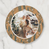 Boho Botanische Grünpflanzen Foto Custom Geschenkanhänger (Rückseite)