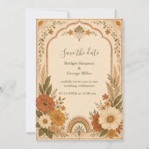 Boho-Botanische Hochzeit Erdig Florale