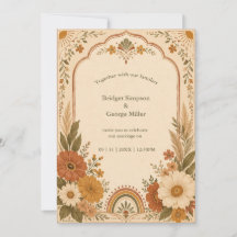 Boho-Botanische Hochzeit Erdig Florale