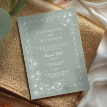 Boho-Botanische Hochzeit mit Salbeigrünen Wildblum
