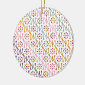 Boho botanische Illustration Muster farbenfroh Keramik Ornament (Links)