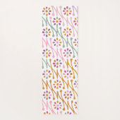 Boho botanische Illustration Muster farbenfroh Yogamatte (Rückseite)