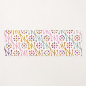 Boho botanische Illustration Muster farbenfroh Yogamatte (Vorderseite (Horizontal))