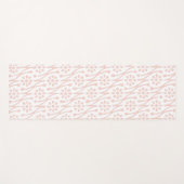 Boho botanische Illustration Muster rot Rosa Yogamatte (Vorderseite (Horizontal))
