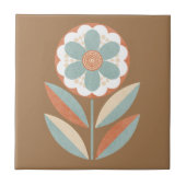 Boho Botanische Keramik Tile Fliese (Vorderseite)