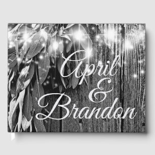 Boho botanische Kräuter verlasse rustikales Barnho Gästebuch