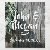 Boho botanische Kräuter verlasse rustikales Barnho Weinetikett (Einzelnes Label)