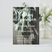 Boho botanische Kräuterpflanze verlasse rustikales Einladung (Stehend Vorderseite)