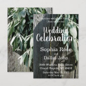 Boho botanische Kräuterpflanze verlasse rustikales Einladung (Vorne/Hinten)