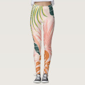 Boho Botanische Kunst: Natur Inspiriert Abstrakt Leggings (Vorderseite)