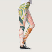 Boho Botanische Kunst: Natur Inspiriert Abstrakt Leggings (Rechts)