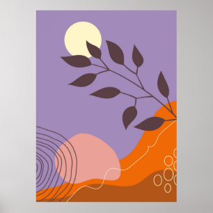 Boho botanische Landschaft Poster
