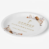 Boho Botanische Moderne Bestätigung des Rustikalen Pappteller (Schrägansicht)