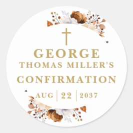 Boho Botanische Moderne Bestätigung des Rustikalen Runder Aufkleber