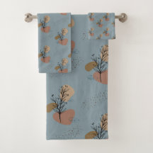 Boho Botanische Muster Mocha Mousse und Akzente