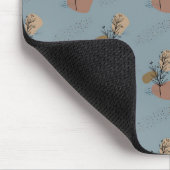 Boho Botanische Muster Mocha Mousse und Akzente Mousepad (Ecke)