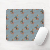Boho Botanische Muster Mocha Mousse und Akzente Mousepad (Mit Mouse)