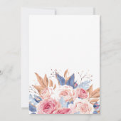 Boho Botanische Partnerschaft mit Flora und Fauna Einladung (Rückseite)