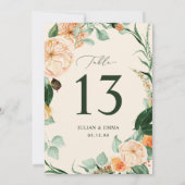 Boho Botanische Pastel Peach Greenery Bloral Custo (Rückseite)