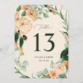 Boho Botanische Pastel Peach Greenery Bloral Custo (Vorne/Hinten)