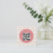 boho botanische rsvp qr Code Hochzeitsfoto Begleitkarte (Stehend Vorderseite)