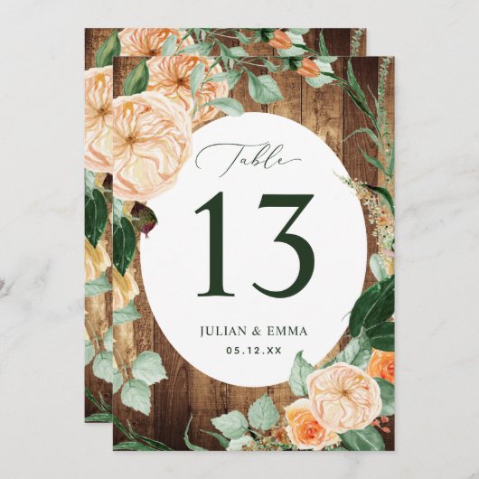 Boho Botanische Rustikale Bauernhaus Stall Blüte C (Vorne/Hinten)