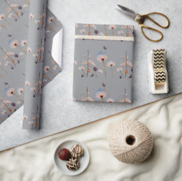 Boho Botanische Vintage Blume Muster Geschenkpapier