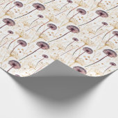 Boho Botanische Vintage Blume Muster Geschenkpapier (Ecke)