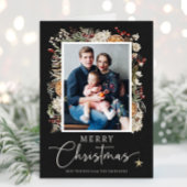 Boho Botanische Weihnachtskarte Karte