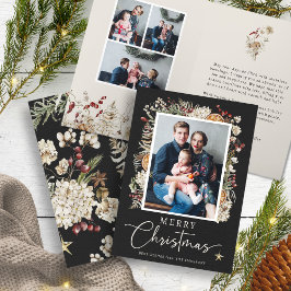 Boho Botanische Weihnachtskarte Karte