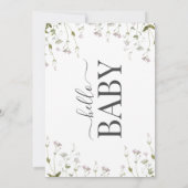 Boho Botanische Wildblume Floral Baby Dusche Einladung (Rückseite)