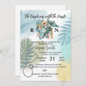 Boho Botanischer Blumenkohl-Abschluss Einladung (Vorne/Hinten)