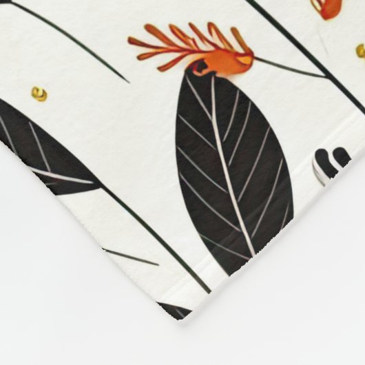 Boho Botanischer Blumenkohl Fleecedecke (Ecke)