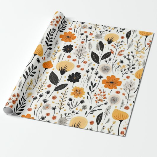 Boho Botanischer Blumenkohl Geschenkpapier (Ungerollt)