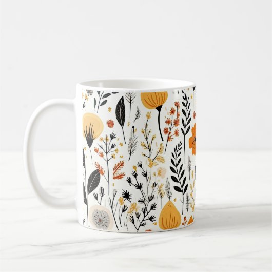 Boho Botanischer Blumenkohl Kaffeetasse (Links)